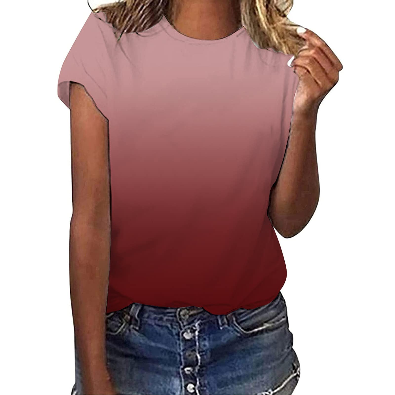 Women's Summer Casual Tops - Floral Print O-Neck Tank Tops & Short Sleeve Blouses for Workout, Office & Daily Wear | Loose Fit Comfortable Shirts for Women | Perfect for Yoga, Beach, Shopping & Summer Outfits
