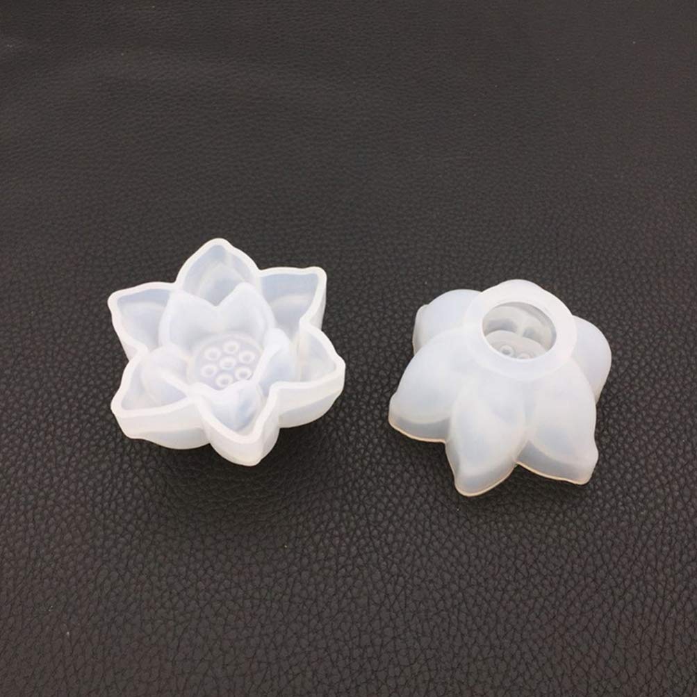 EXCEART 2-Piece Silicone Resin Pendant Molds for Jewelry Making - DIY Epoxy Casting Molds for Necklace, Earrings & Flower Pendants - Reusable Jewelry Box Mold for Handmade Crafts & Gifts