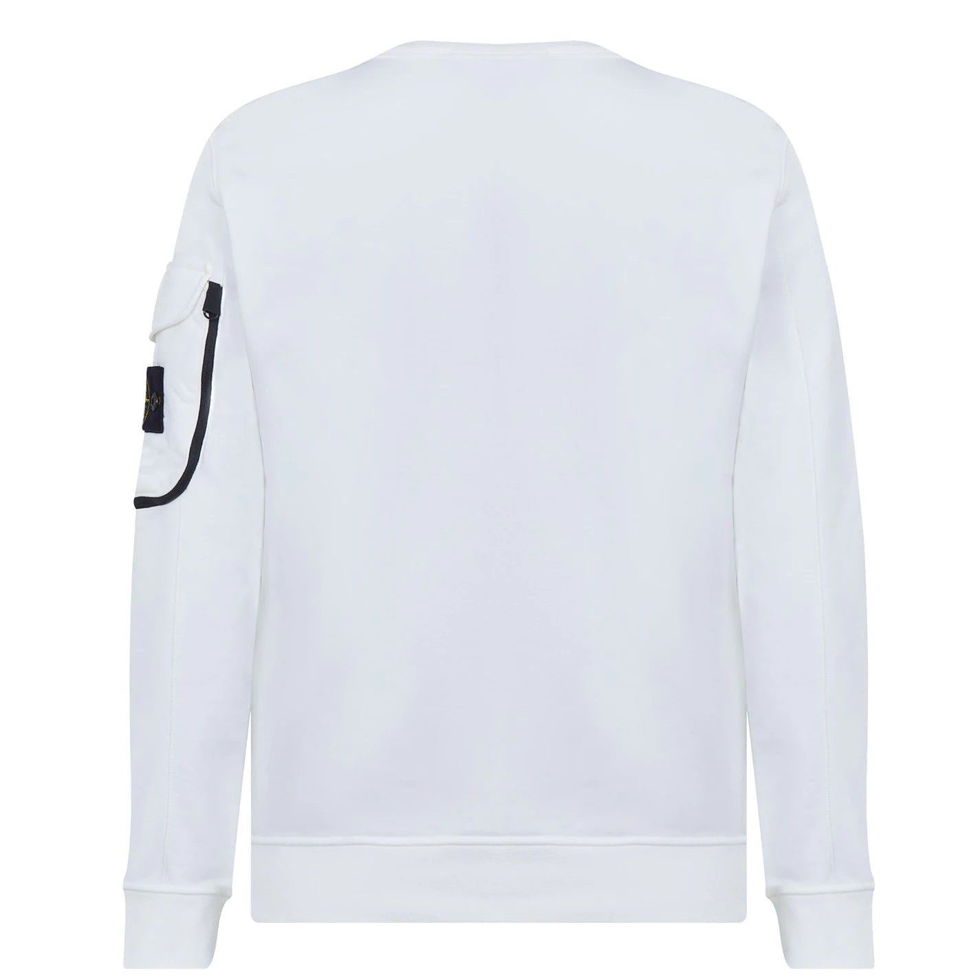 Stone Island Ivory Arm Pocket Sweatshirt - Men's Casual Pullover Hoodie with Zippered Pocket | Perfect for Streetwear & Outdoor Activities