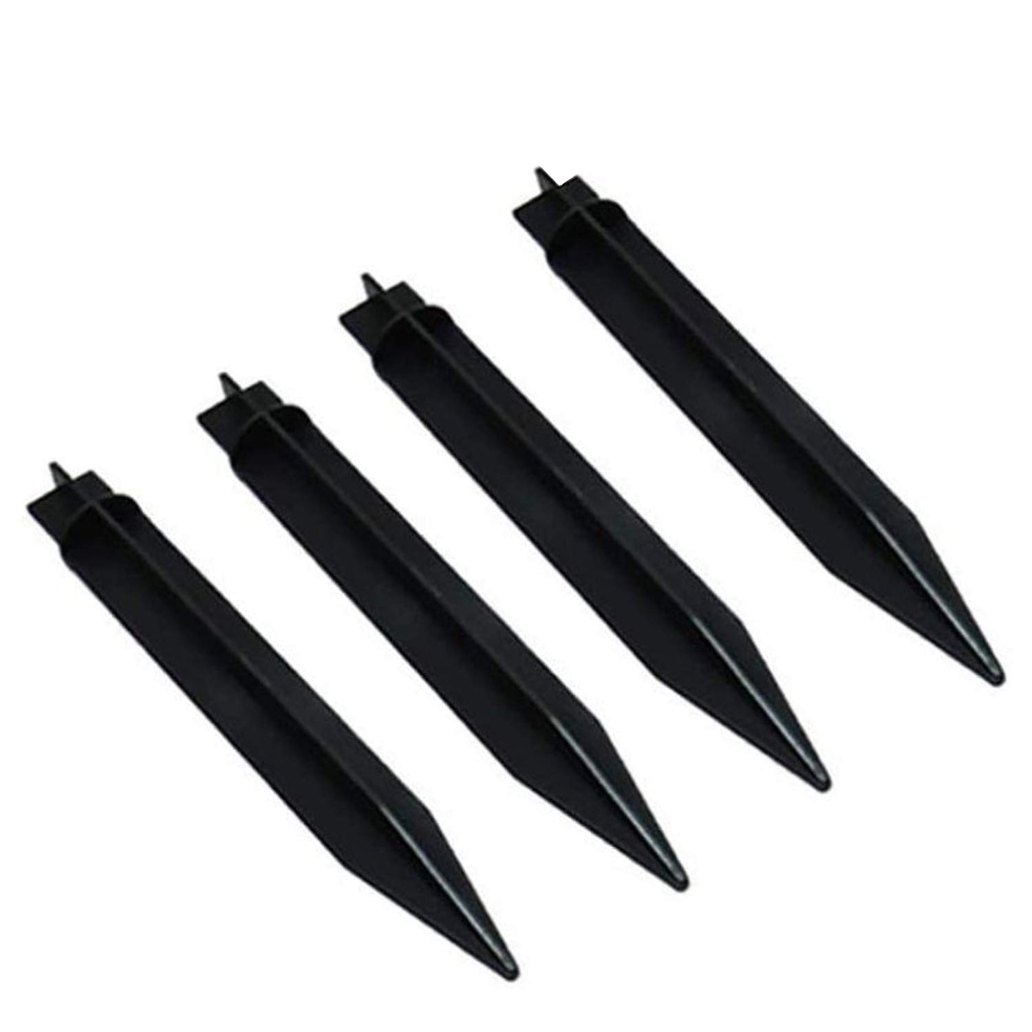 Ollivage 4-Pack Plastic Ground Stakes for Solar Torch Lights - Durable Replacement Spikes for Outdoor Solar Lighting | Perfect for Garden, Patio, Pathway & Landscape Decoration