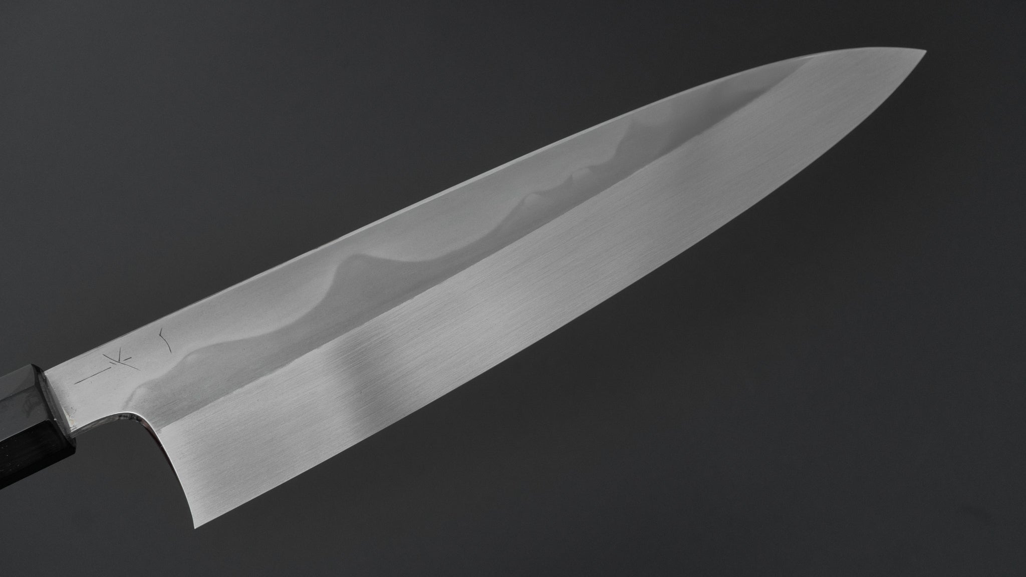 Hitohira Togashi White #1 Fuji Mizu Honyaki Gyuto 240mm Japanese Chef Knife with Kurokaki Persimmon Handle (#119/Saya Included) - Perfect for Professional Chefs & Home Cooking Enthusiasts