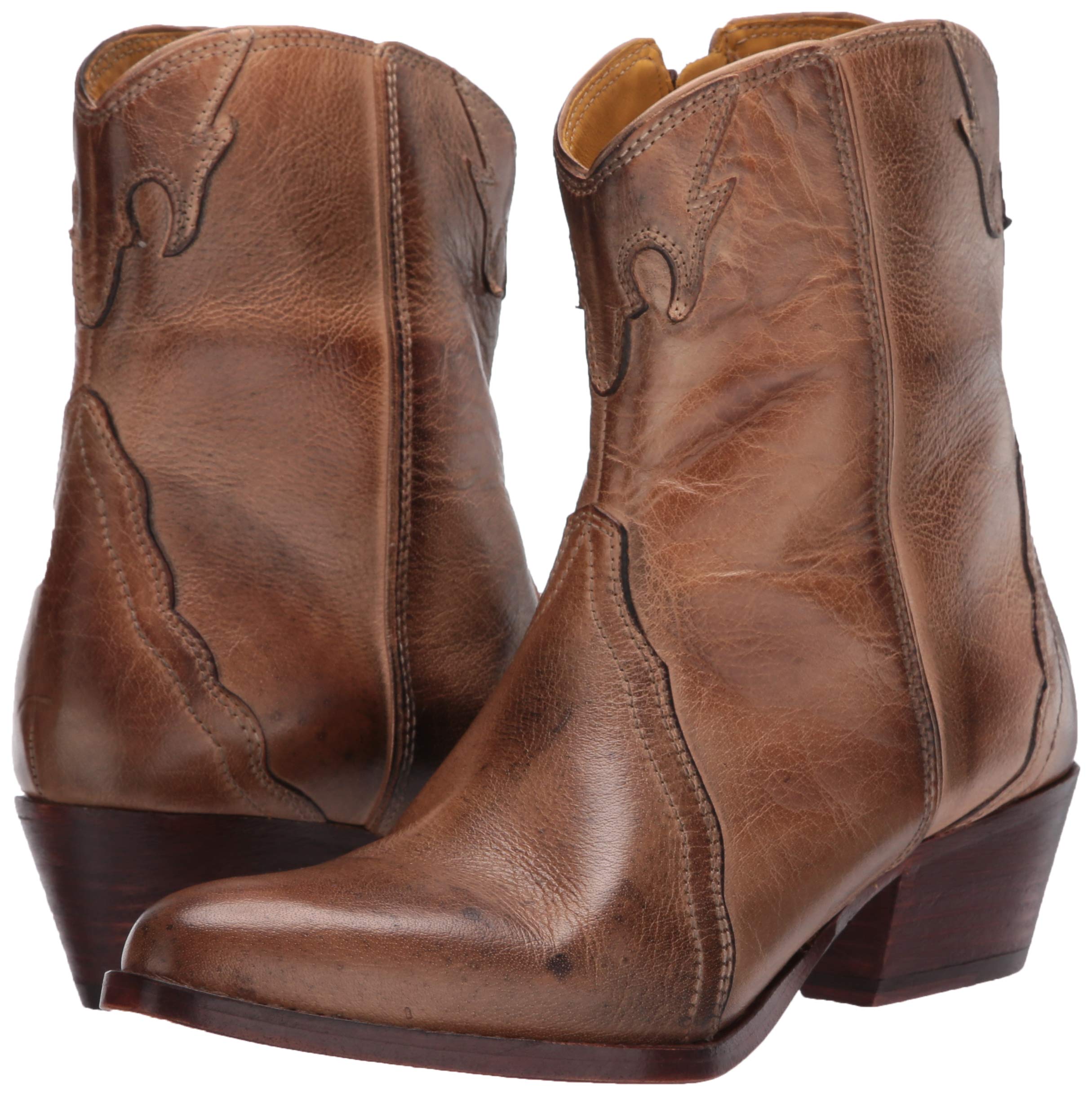 Free People Women's New Frontier Western Boot - Stylish Cowgirl Ankle Boots for Country Music Festivals & Fall Outfits