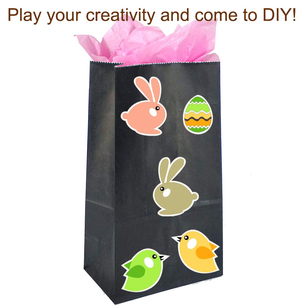 KEYYOOMY Small Black Paper Bags - 24 Pack (4.7x2.4x8.7 Inches) for Party Favors, Goodie Bags & Lunches | Eco-Friendly Gift Bags for Birthdays, Weddings & School Events