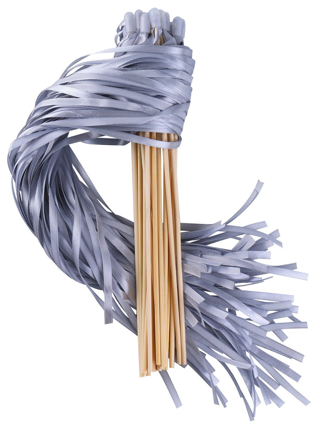 30 Pcs Gray Wedding Ribbon Wands - Elegant Party Decorations for Wedding Ceremony, Bridal Shower, Birthday Party & Anniversary Celebrations