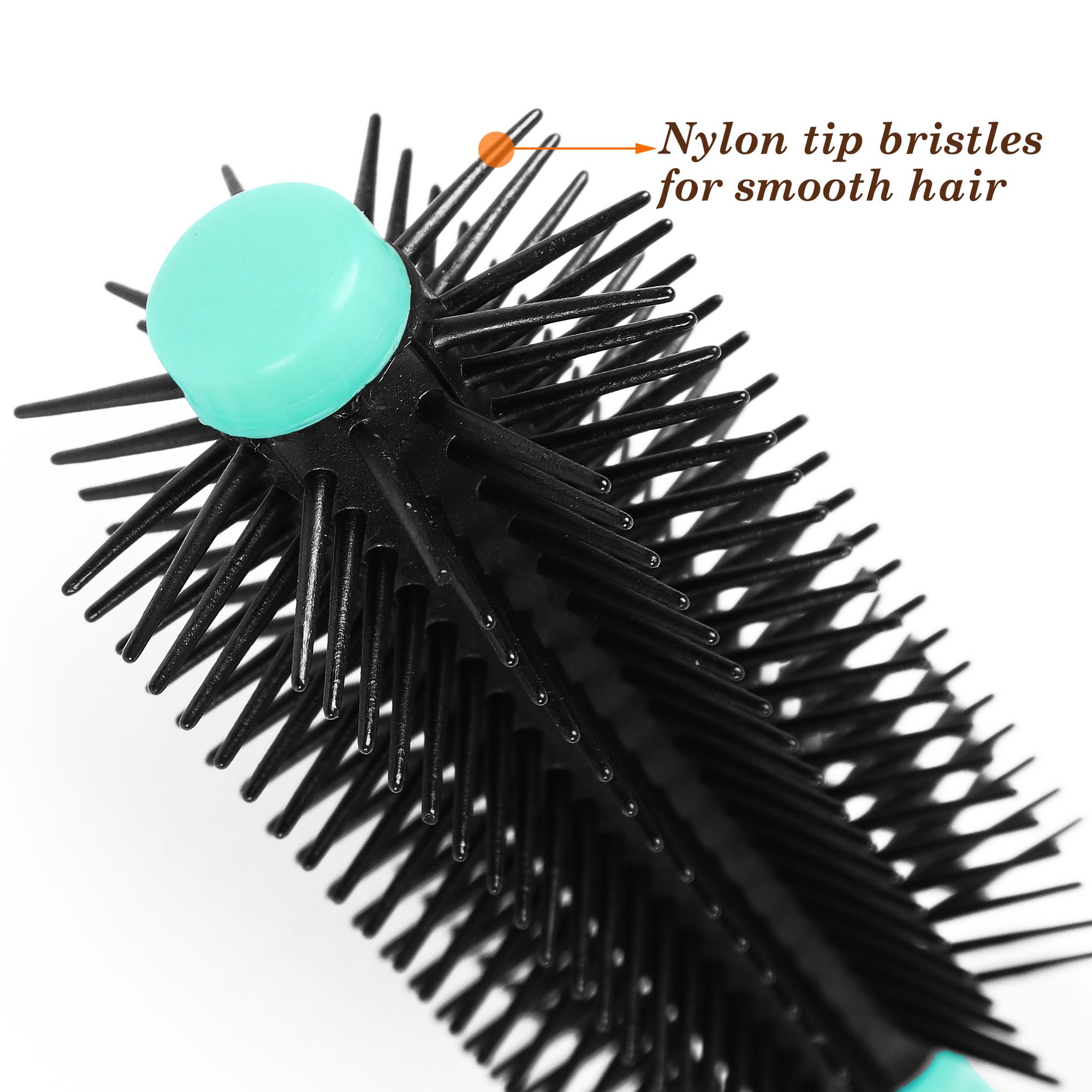 Professional Curly Hair Brush for Women & Men - Salon Styling Round Brush with Plastic Bristles for Wet Detangling & Wavy Hairstyles | Perfect for Home & Salon Use (1 Pack)
