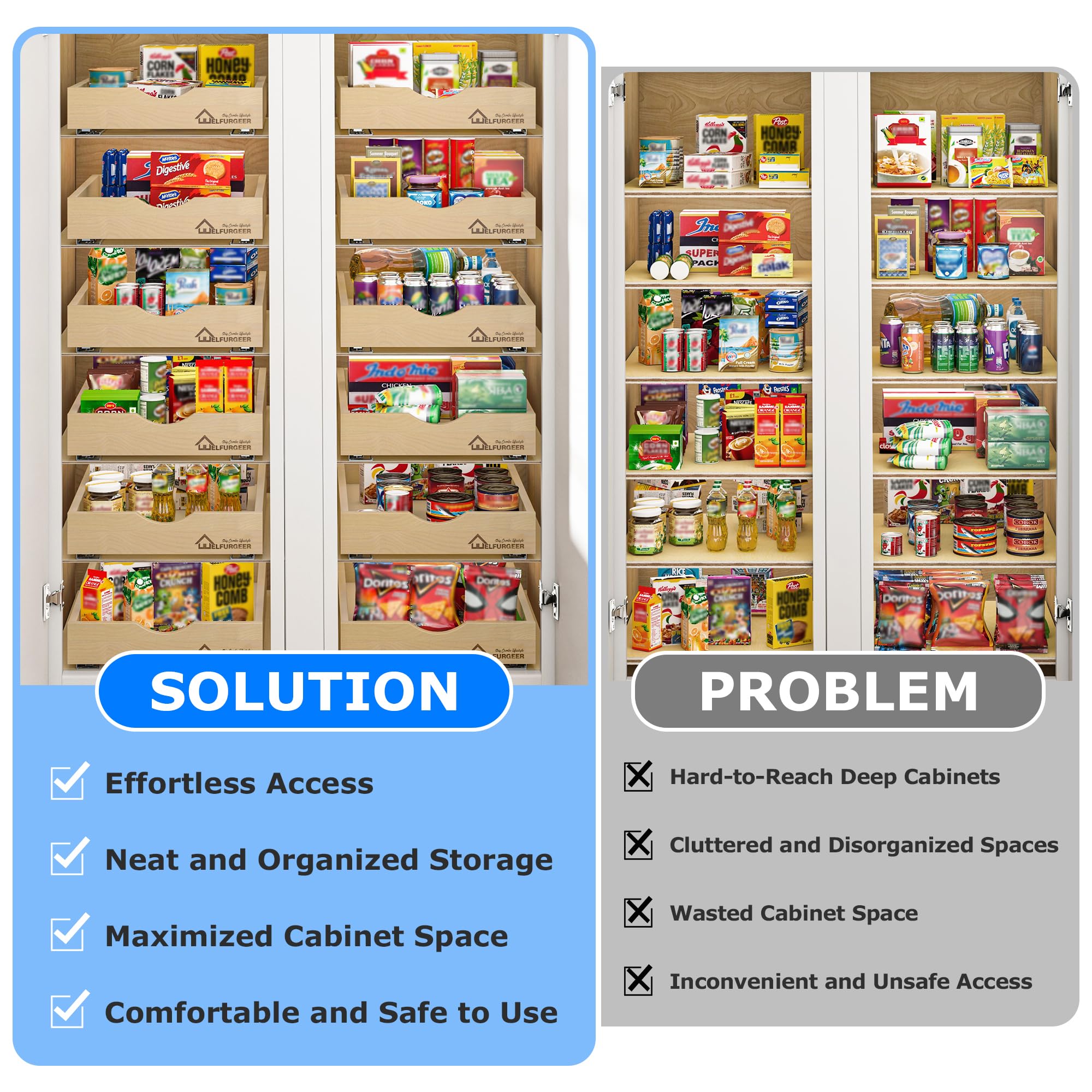 Soft Close Pull Out Drawers for Cabinets - 26