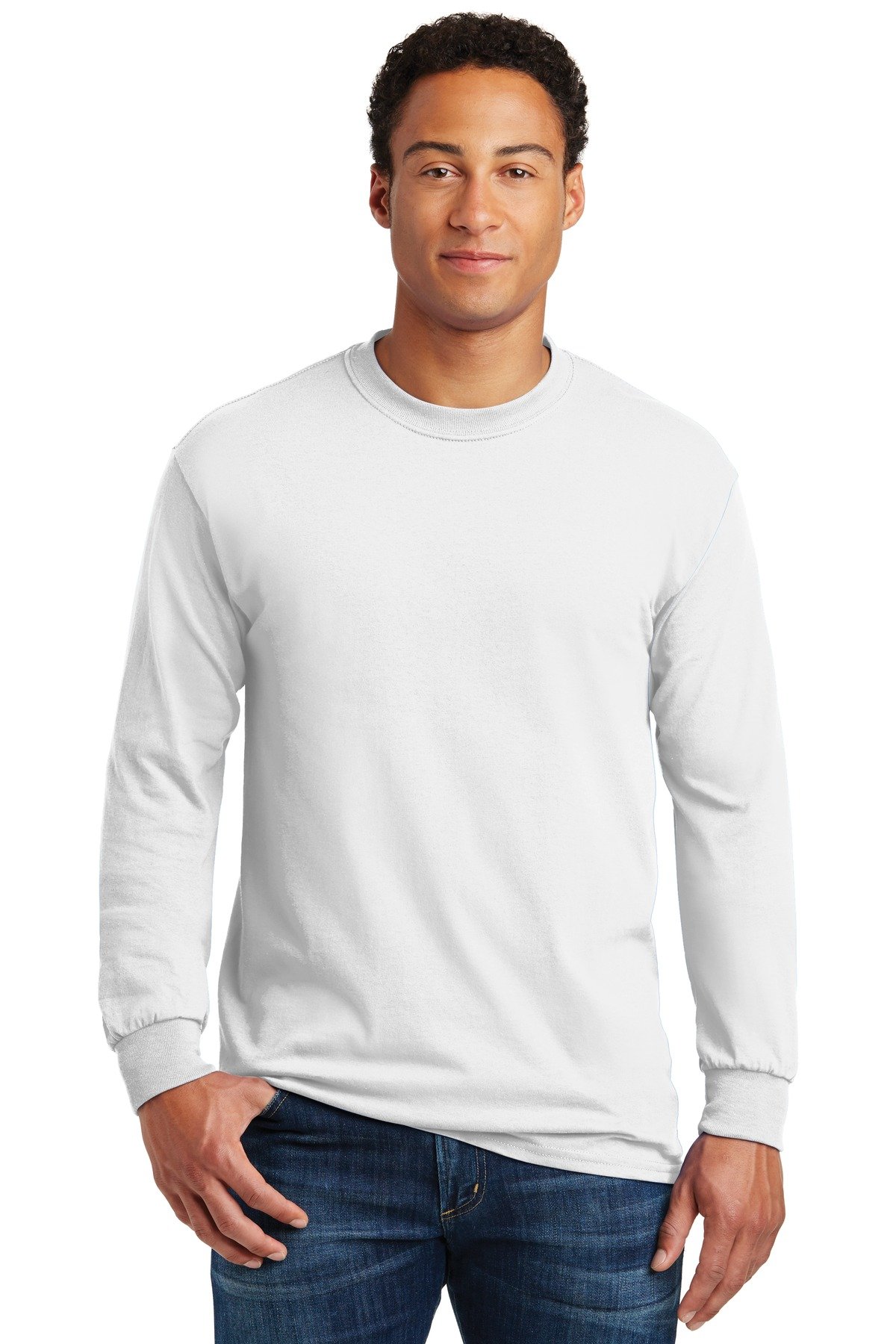 Gildan Heavy Cotton 100% Cotton Long Sleeve T-Shirt (5400) - White, 2XL (Pack of 12) | Premium Comfort for Workwear, Uniforms & Casual Outfits | Durable & Soft Crewneck Shirt for Men & Women