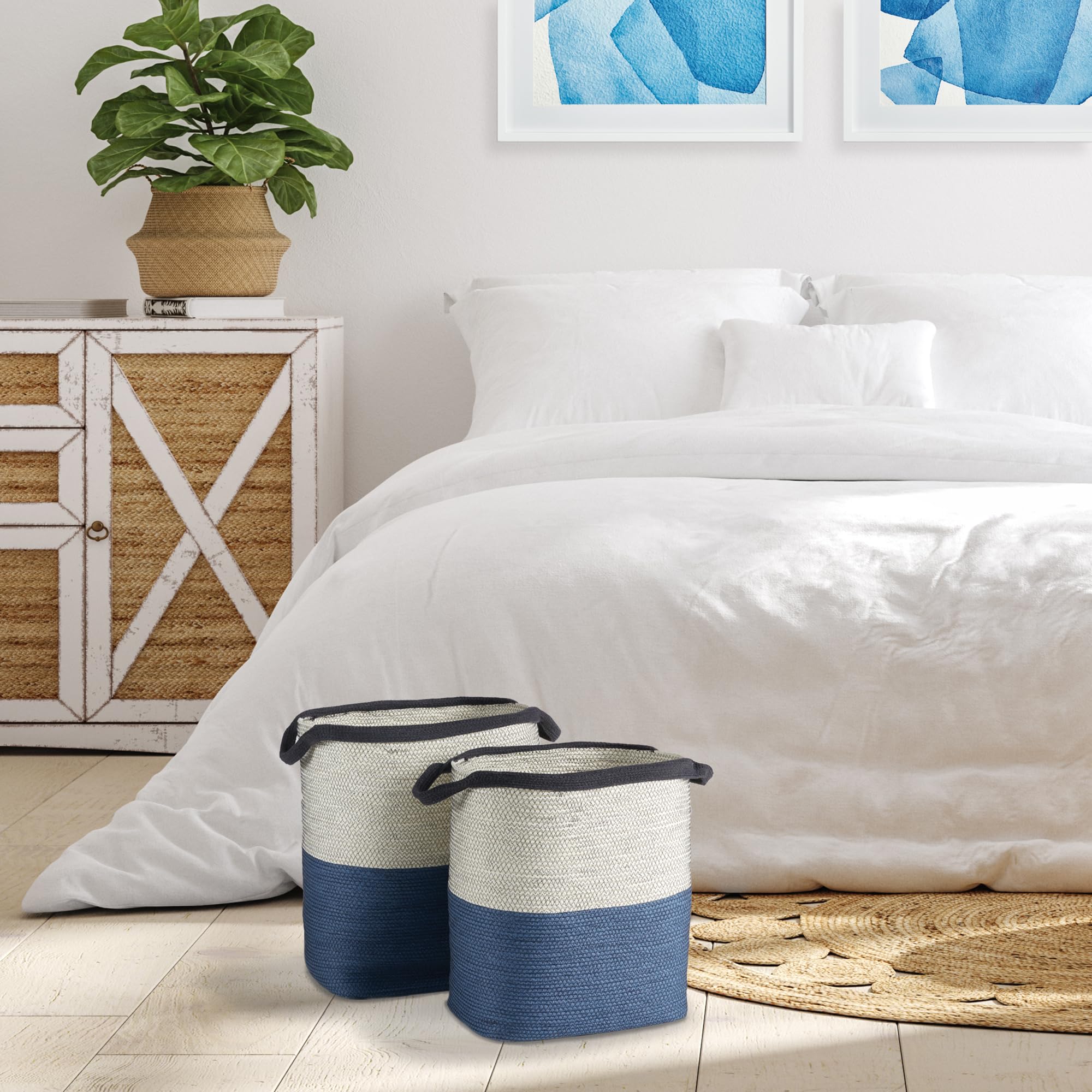Ayden Baskets with Handles Set of 2 - Napa Home Storage & Decor