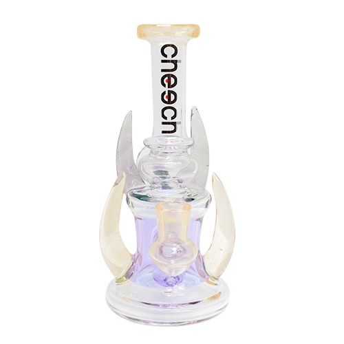 Premium Cheech Horned Glass Dab Rig - 10mm Female Joint, Thick Borosilicate Glass for Smooth Dabbing - Perfect for Concentrates, Oils & Wax at Home or On-the-Go