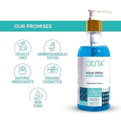 Aqua Fresh Hydrating Body Wash for Women & Men - Sulfate & Paraben Free with Soothing Aloe & Refreshing Citrus - 290ml Deeply Moisturizing Shower Gel for Dry Skin - Perfect for Daily Shower Routine & Spa-Like Experience at Home