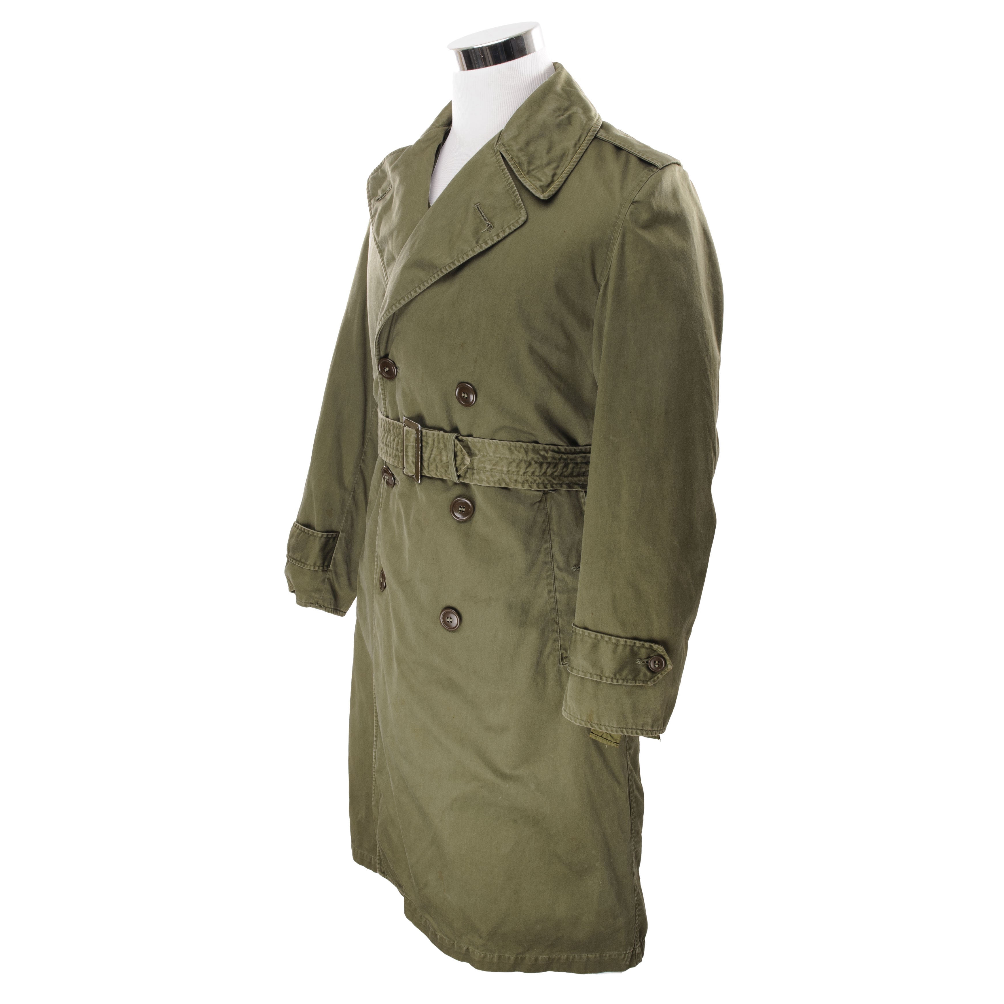 Vintage US Army Trench Coat - Korean War Era 1953 - Small Regular Size - Military Surplus Outerwear for Men - Perfect for Reenactments, Collecting & Cold Weather Fashion