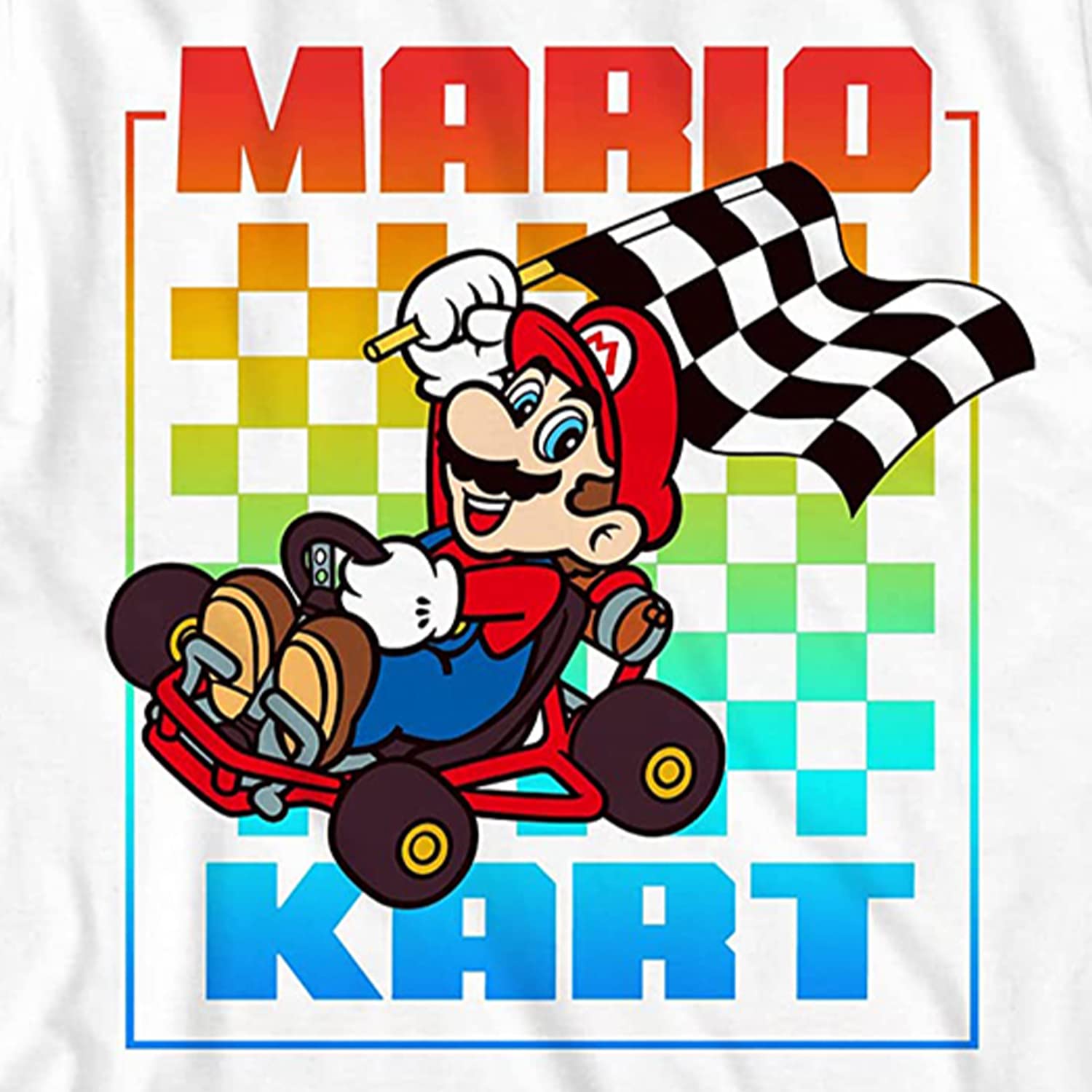 Nintendo Mario Kart Vintage T-Shirt for Men - Super Mario, Luigi, Zelda, Kirby & Donkey Kong Graphic Tee | Gaming Gift, Cosplay & Casual Wear
