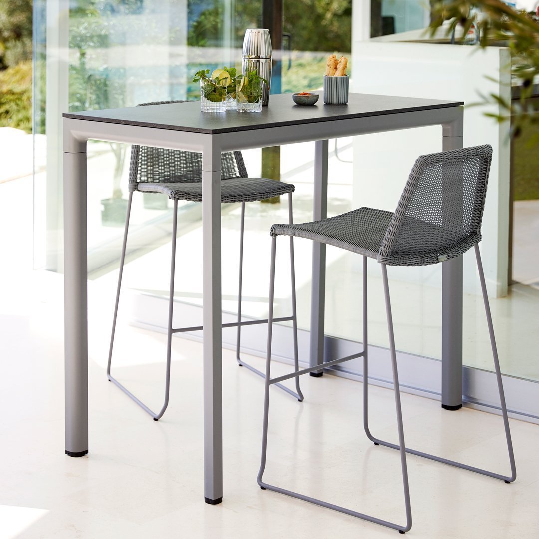 Breeze Bar Chair - Modern Adjustable Counter Stool for Kitchen Island, Breakfast Nook & Home Bar - Comfortable Backless Swivel Seat with Footrest