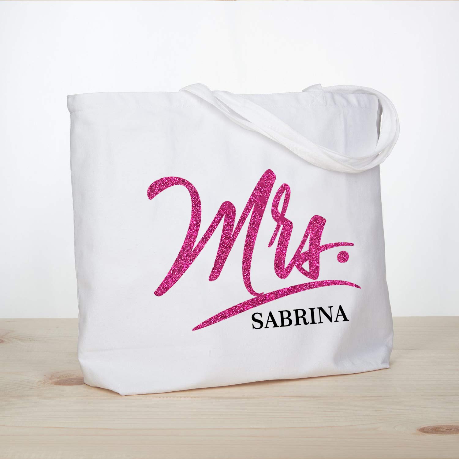 Personalized Monogrammed Tote Bags for Wedding & Bridal Shower - Elegantpark Future Mrs Cotton Canvas Gift with Pocket - Perfect for Bachelorette Parties, Engagement Gifts & Bride-to-Be Accessories