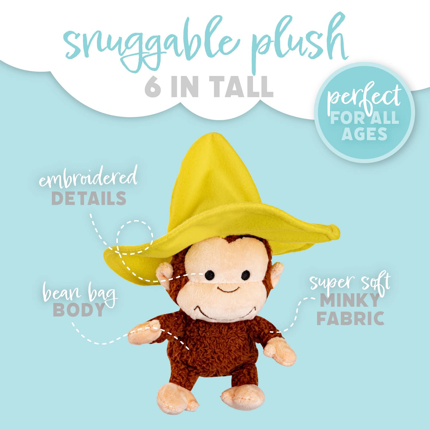 **Curious George Plush Monkey Stuffed Animal with Yellow Hat - 7