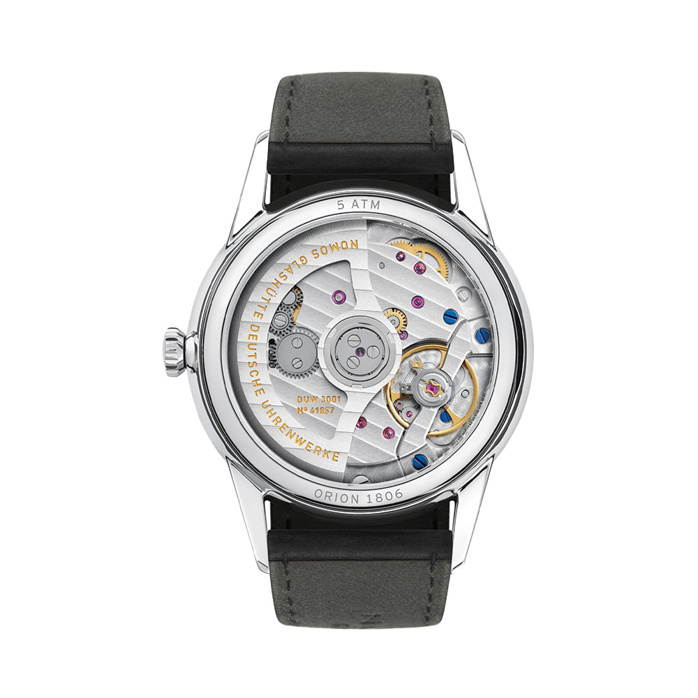 Orion Neomatik Sapphire Back 36mm Black Watch on Leather Strap - Perfect for Business, Casual & Formal Occasions