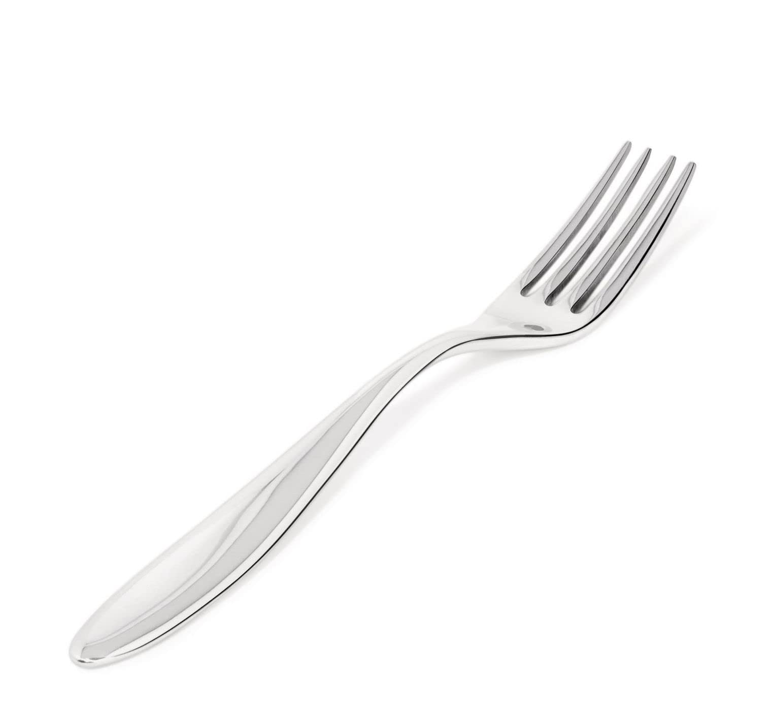 Alessi Mami Dessert Fork - Premium Stainless Steel Silverware for Cake, Pastry & Dessert - Elegant Tableware for Dinner Parties, Tea Time & Special Occasions
