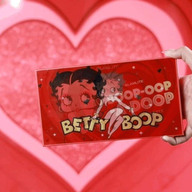 Betty Boop™ x Glamlite Eyeshadow Palette - 18 Vibrant Colors, Cruelty-Free & Vegan Makeup - Perfect for Party, Halloween & Cosplay Looks