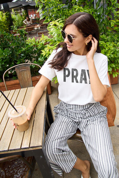 Pray T-Shirt for Men & Women - Comfortable Cotton Religious Tee - Perfect for Church, Worship & Everyday Wear