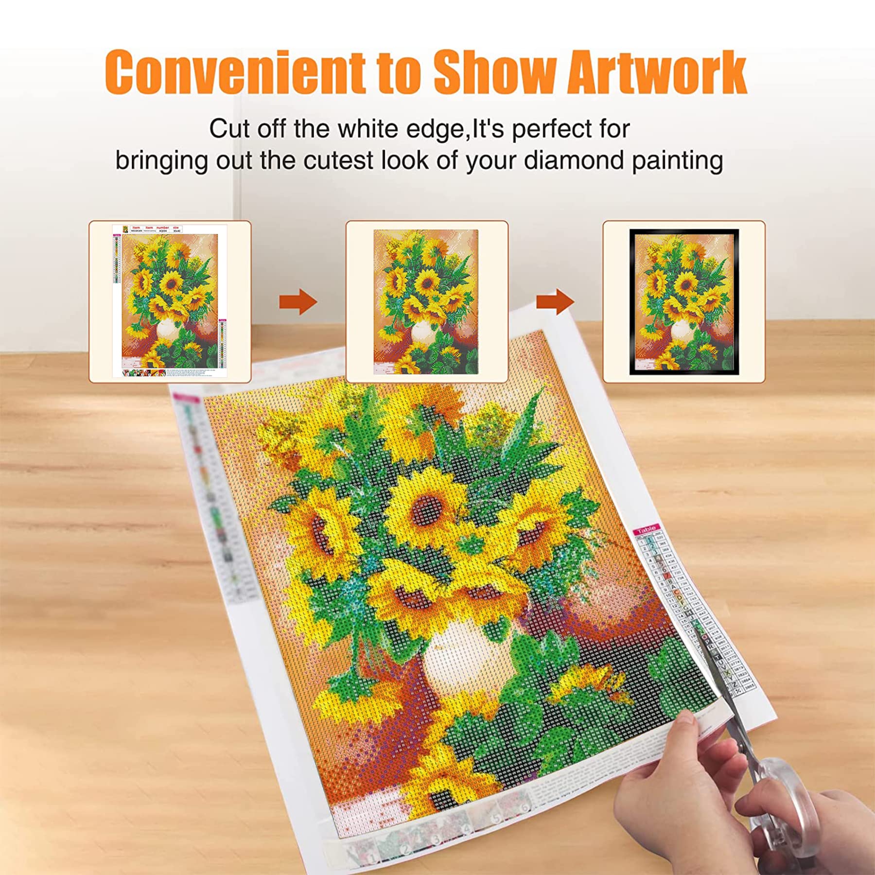 6 Pack Diamond Painting Frames 12x16 Inch (30x40cm) - Magnetic Self-Adhesive Poster Frames for Wall Art, Home & Office Decor - Perfect for DIY Diamond Art Kits, Wall Display & Gift Giving (Black)