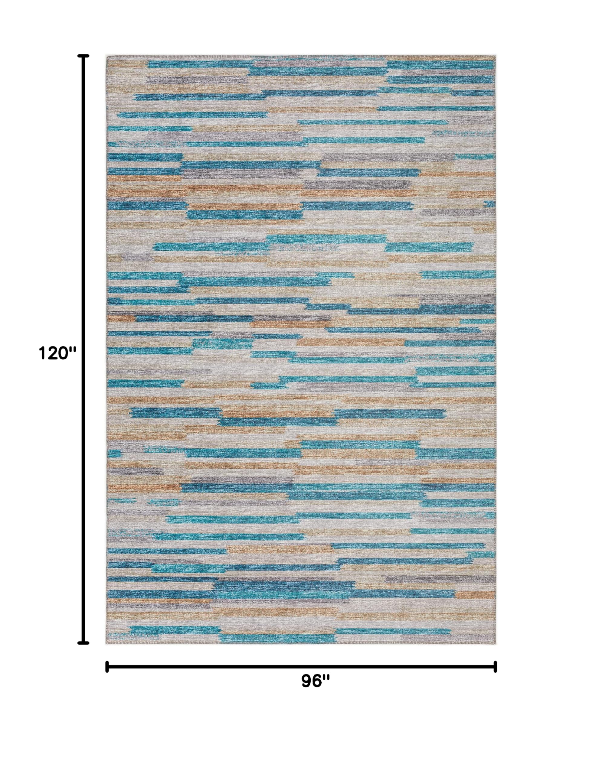 Addison Rugs Yuma AYU38 Blue 8' x 10' Area Rug - Soft & Durable for Living Room, Bedroom, or Office Decor