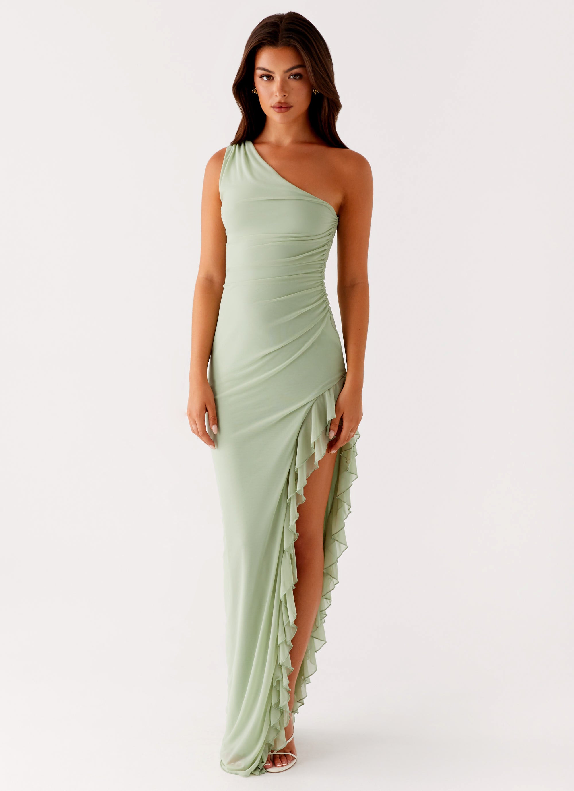 Clarence Maxi Dress for Women - Flowy Long Boho Summer Dress in Sage Green - Perfect for Beach, Vacation, and Casual Outings