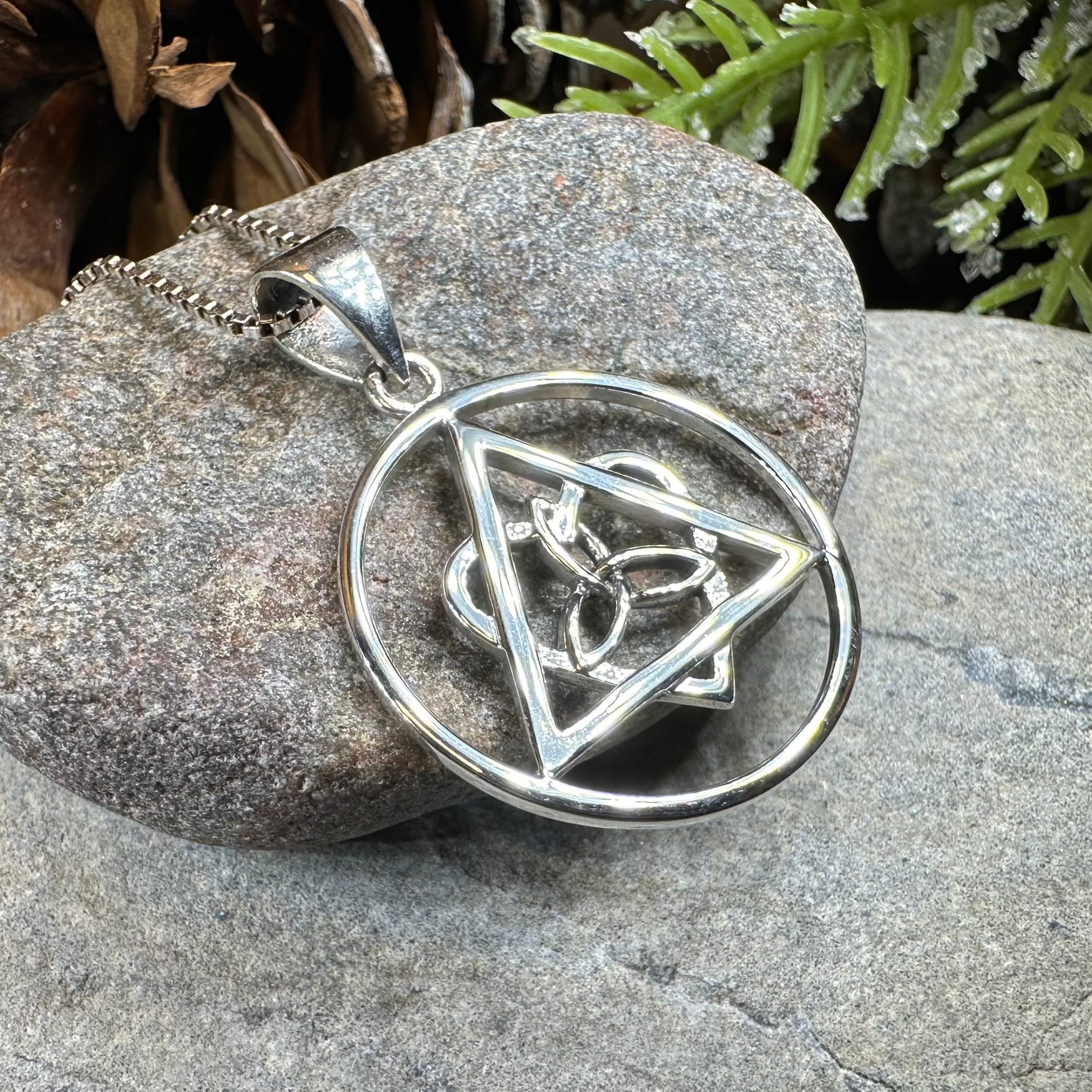 Celtic Trinity Knot AA Sobriety Necklace - Stainless Steel Recovery Jewelry for Women & Men - Inspirational Sobriety Gift for 12 Step Programs, Addiction Recovery & Spiritual Healing