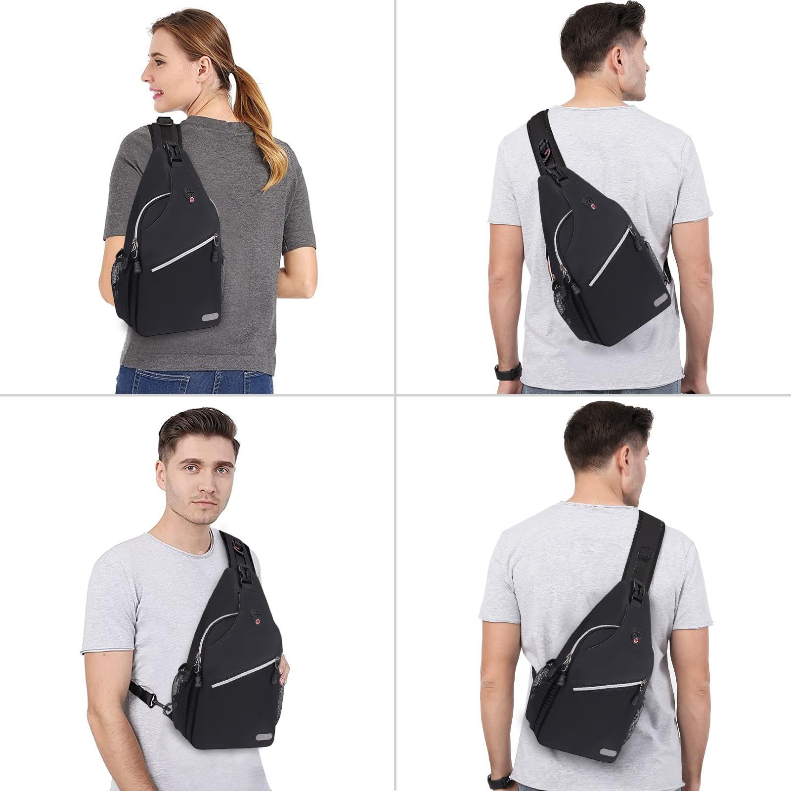 MOSISO Sling Backpack - Lightweight Crossbody Shoulder Bag for Travel, Hiking, Work & School | Water-Resistant Multipurpose Daypack for Men & Women | Perfect for Commuting, Outdoor Adventures & Daily Use