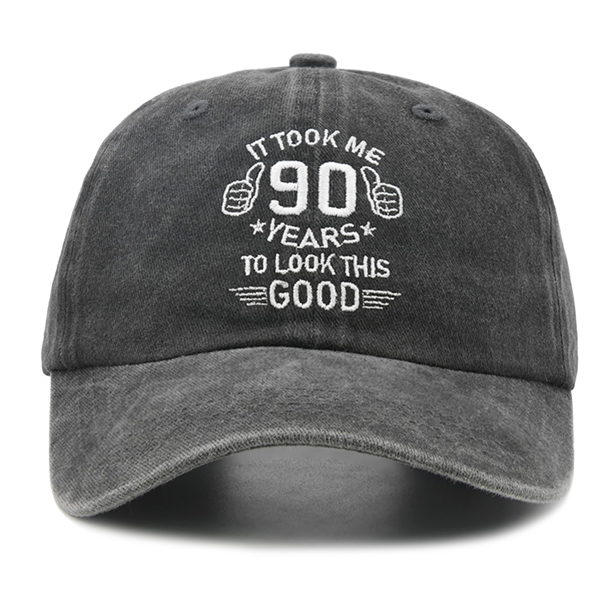 Funny 90th Birthday Gifts for Men & Women - Vintage Embroidered Baseball Cap with 'It Took Me 90 Years to Look This Good' Design | Perfect for Birthday Parties, Retirement Celebrations & Humorous Gift Giving