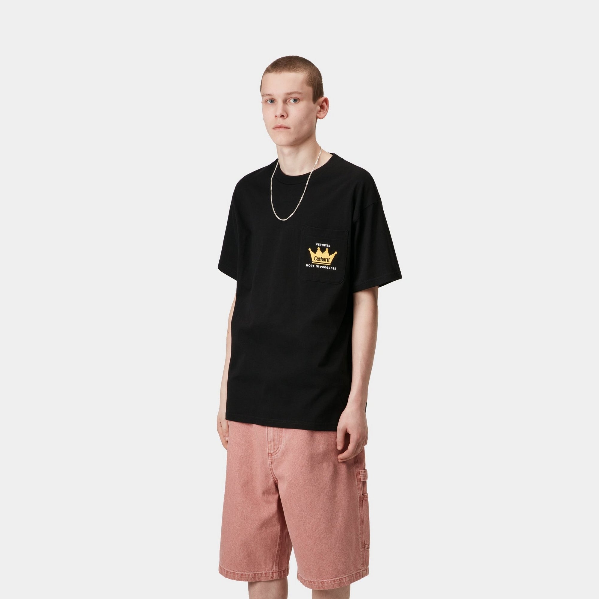 Premium Crown Pocket T-Shirt for Men - Soft Cotton Black Tee | Casual Wear, Street Style & Everyday Comfort