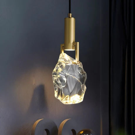 Modern Crystal Pendant Light - Elegant Ceiling Fixture for Dining Room, Kitchen Island & Bedroom Decor | Dimmable LED Chandelier Lighting