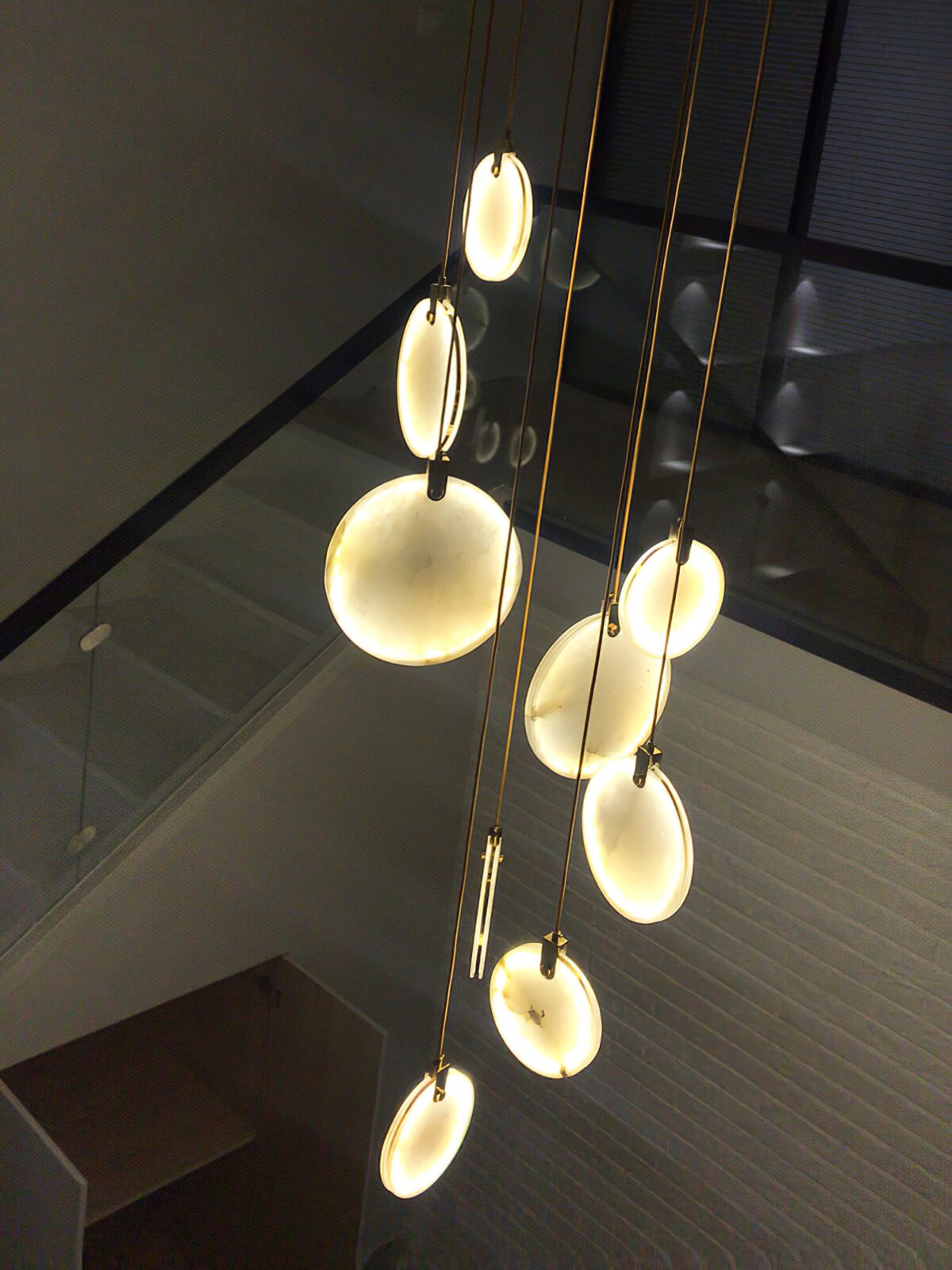 Elegant Harvest Alabaster Pendant Lamp - Natural Stone Lighting Fixture for Dining Room, Bedroom & Living Room Decor