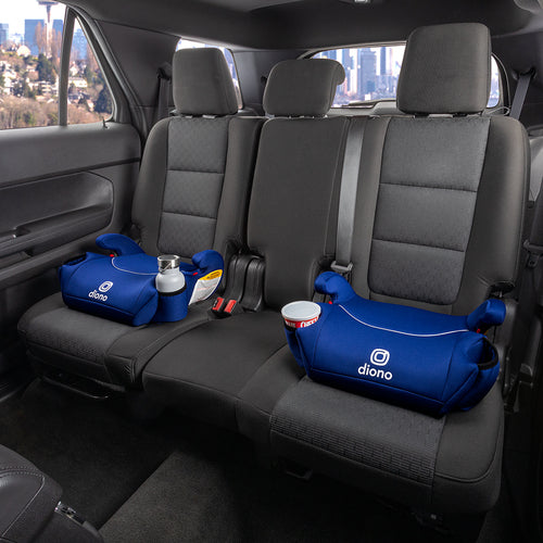 Diono Solana Backless Booster Car Seat - 2 Pack Set for Kids Travel Safety | Lightweight & Comfortable for School, Road Trips, and Daily Commute