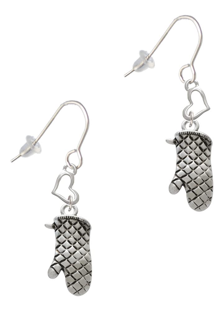 Delight Jewelry Silver Tone Heart Shaped French Hook Earrings for Women - Perfect for Valentine's Day, Anniversary Gifts & Everyday Elegance
