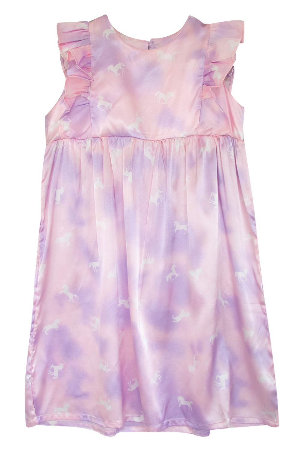 Silk Satin Girls Nightgowns - Cute Short Sleeve Pajama Sleepwear for Toddlers & Kids 3-12 Years | Soft Summer Nightdress for Girls' Bedtime & Sleepovers