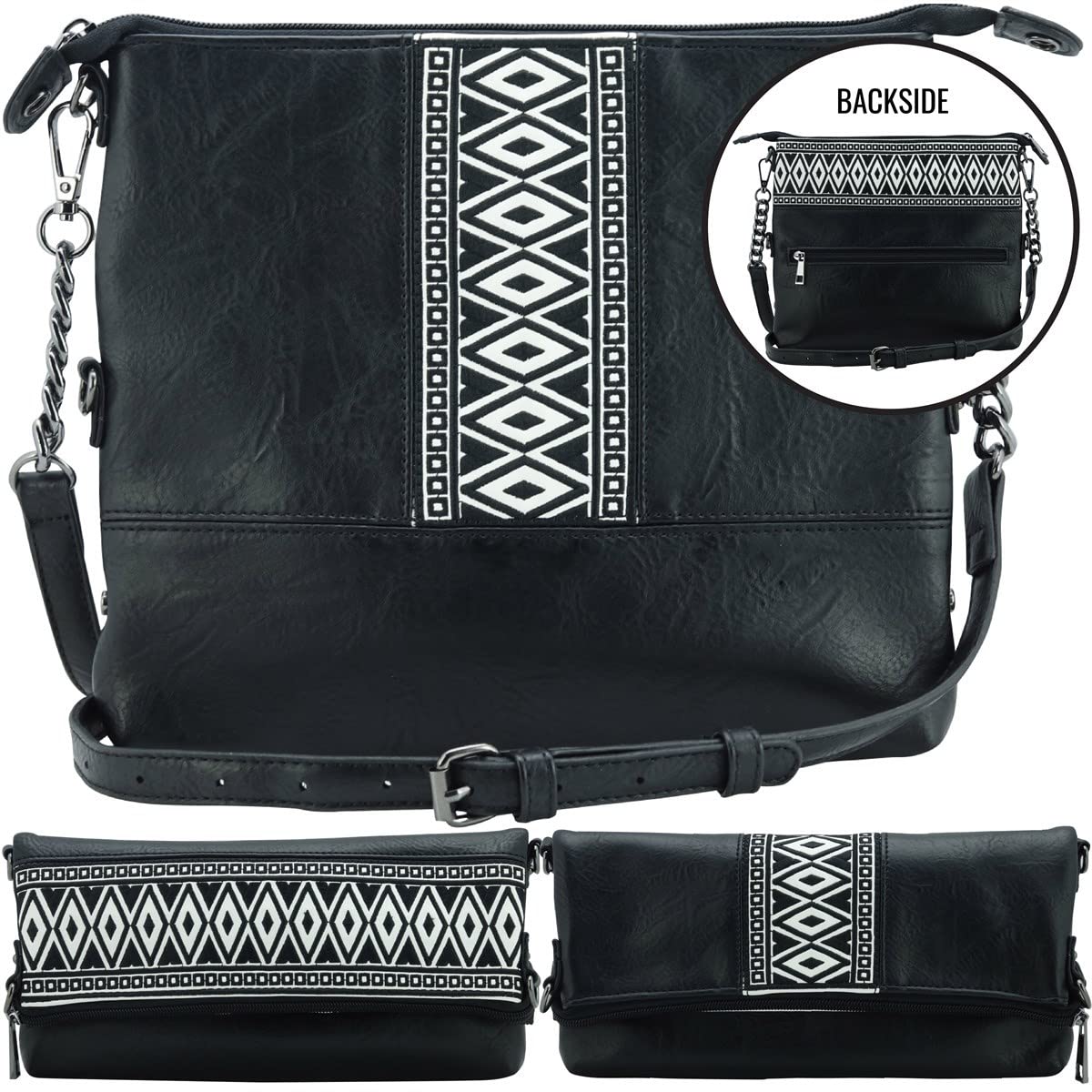 K&Bo Women's Lightweight Soft Leather Crossbody Bag - Small Travel Purse for Everyday Use, Shopping & Outings