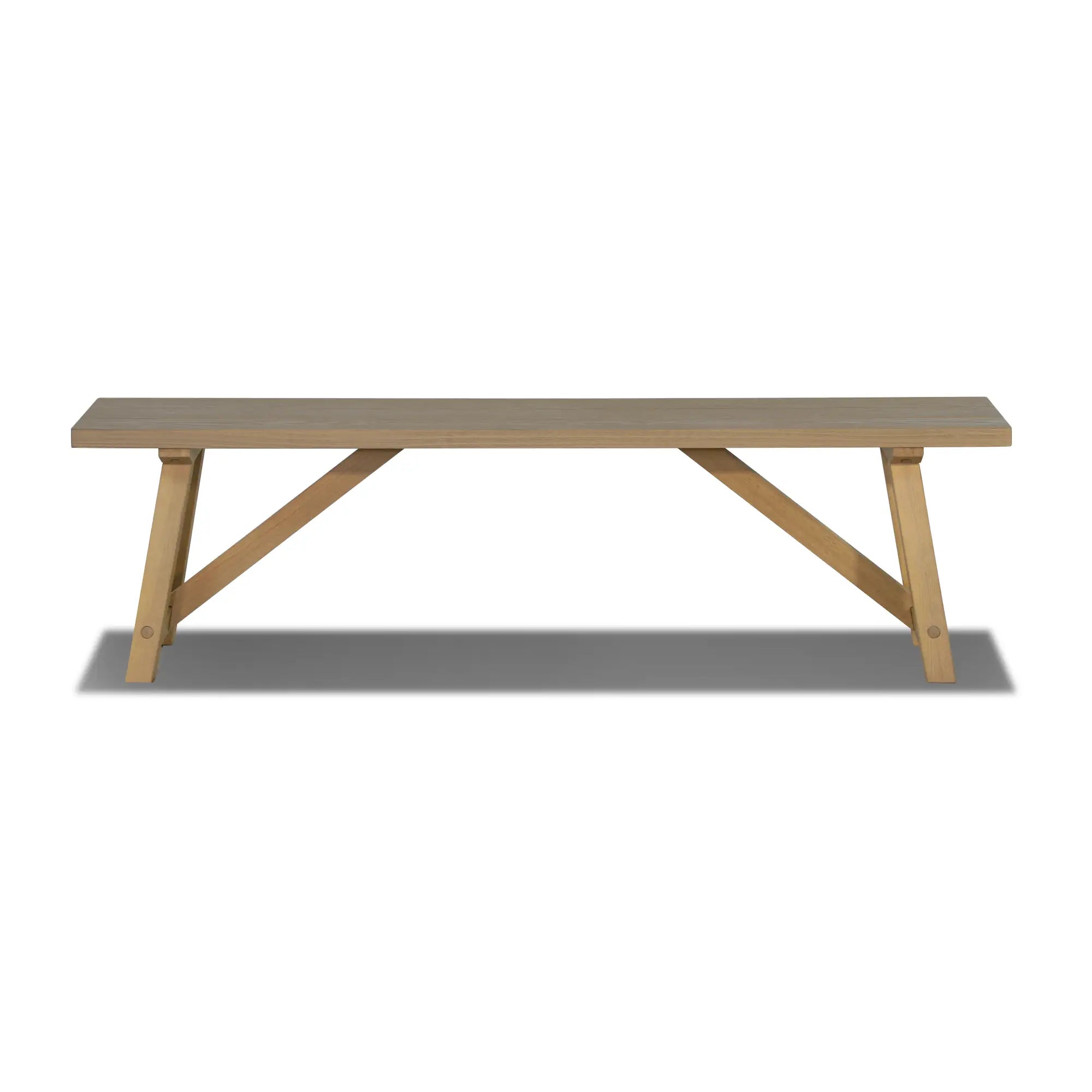 Solid Wood Bench - Cascais Style Handcrafted Wooden Bench for Patio, Garden, or Entryway - Durable & Weather-Resistant Outdoor Seating