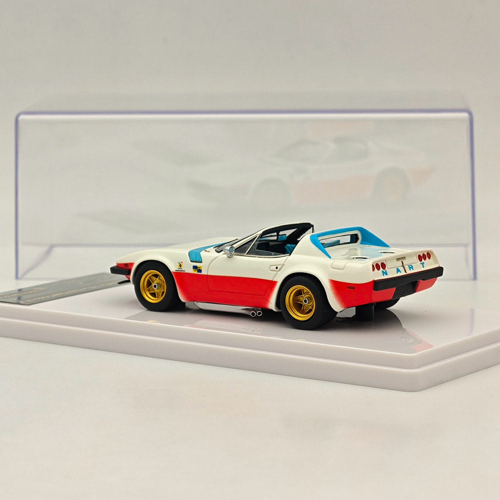1/43 Scale Tecnomodel Ferrari 365 GTB/4 Daytona Team NART 24H Le Mans 1975 Press Version Resin Model Car - Collectible Racing Display for Enthusiasts & Home Decor