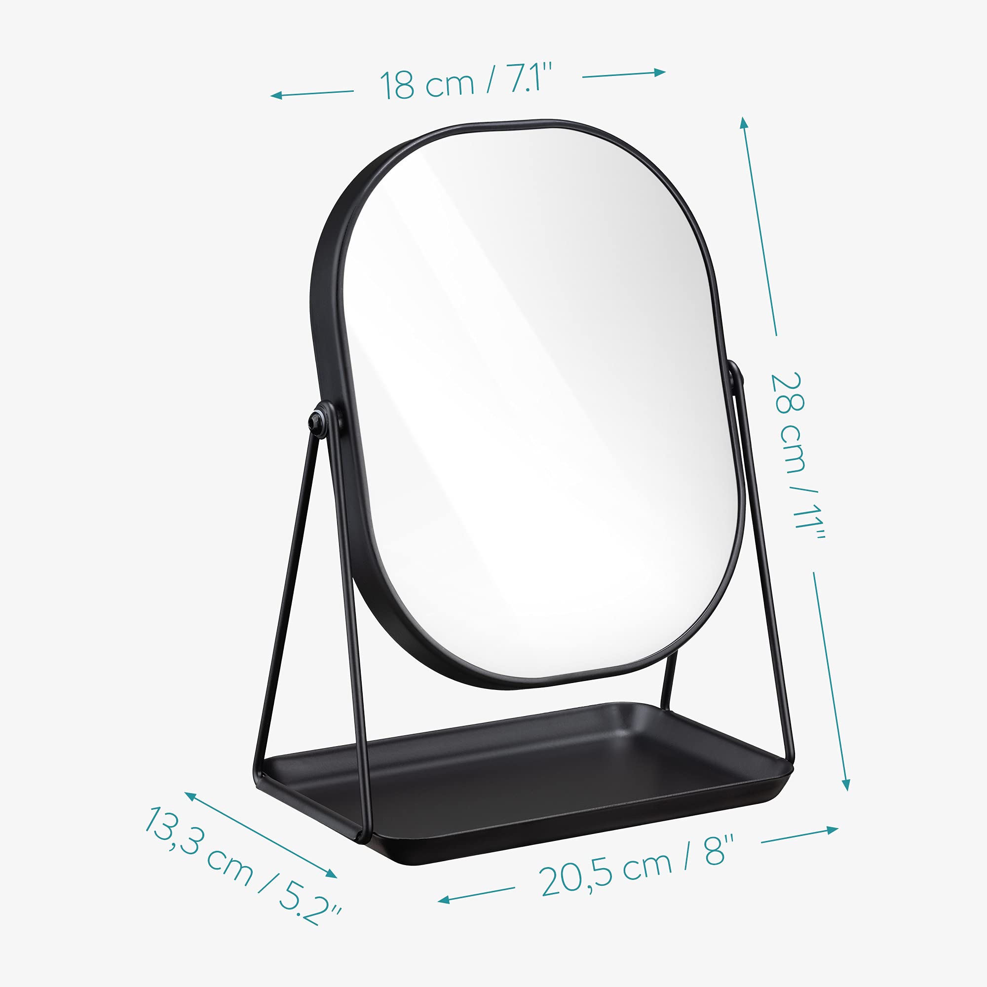 Navaris Vanity Mirror with Tray - 7