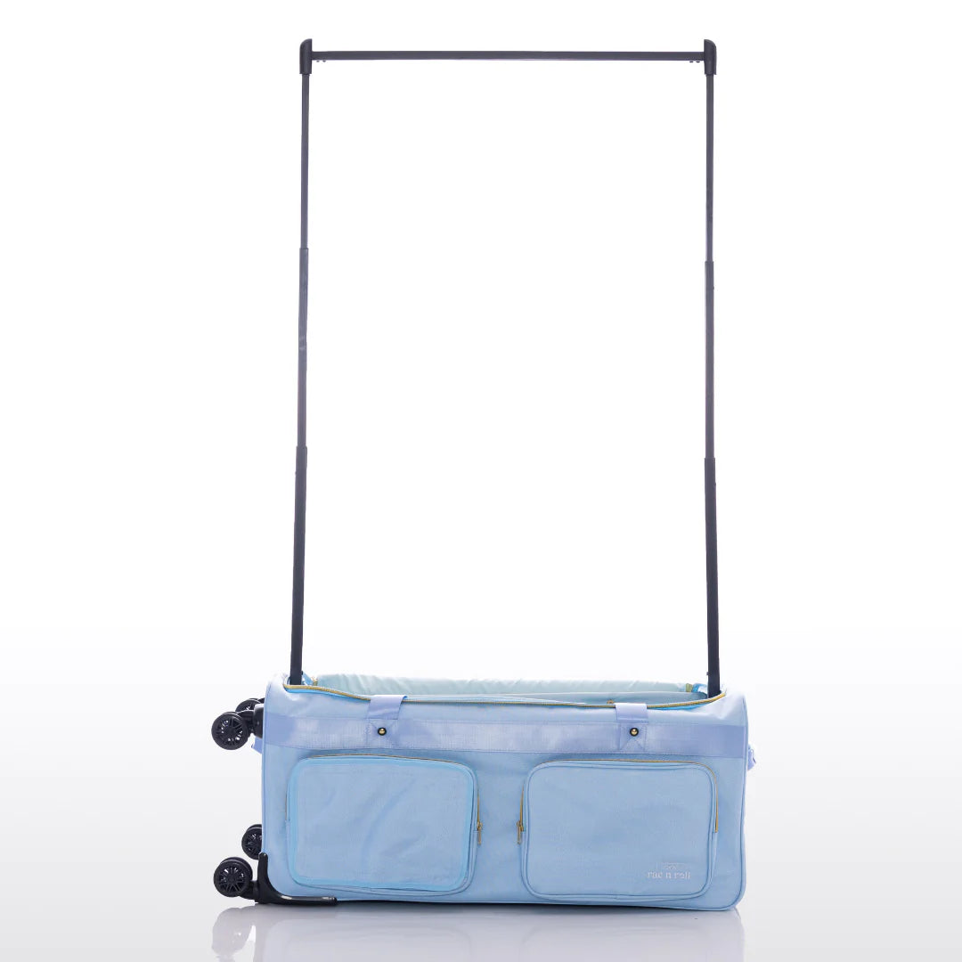 Rac n Roll Medium Sky Blue Backpack with Built-in Storage - Perfect for School, Travel, and Outdoor Adventures