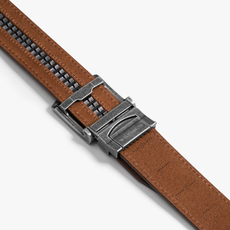 Premium Full Grain Leather Belt for Men - Durable & Stylish Woodland Design - Perfect for Outdoor Adventures, Hiking, and Casual Wear