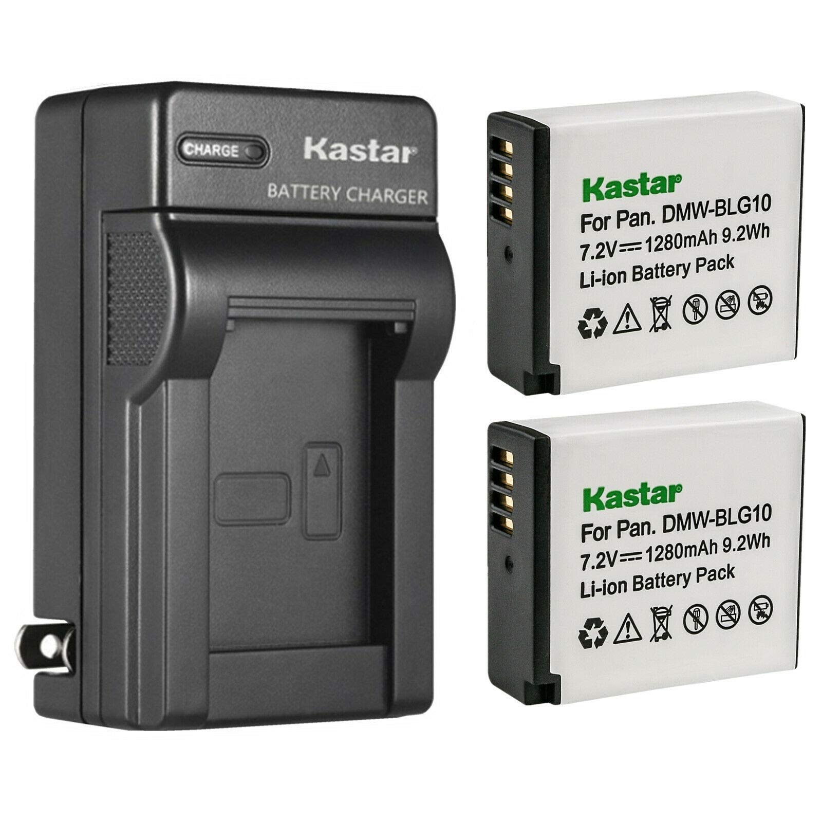 Kastar 2-Pack BP-DC15 Replacement Battery & AC Wall Charger for Leica BP-DC15 Battery & BC-DC15 Charger - Compatible with Leica Type 109, C-Lux, D-Lux, D-Lux 7 Digital Cameras - Perfect for Travel & Professional Photography