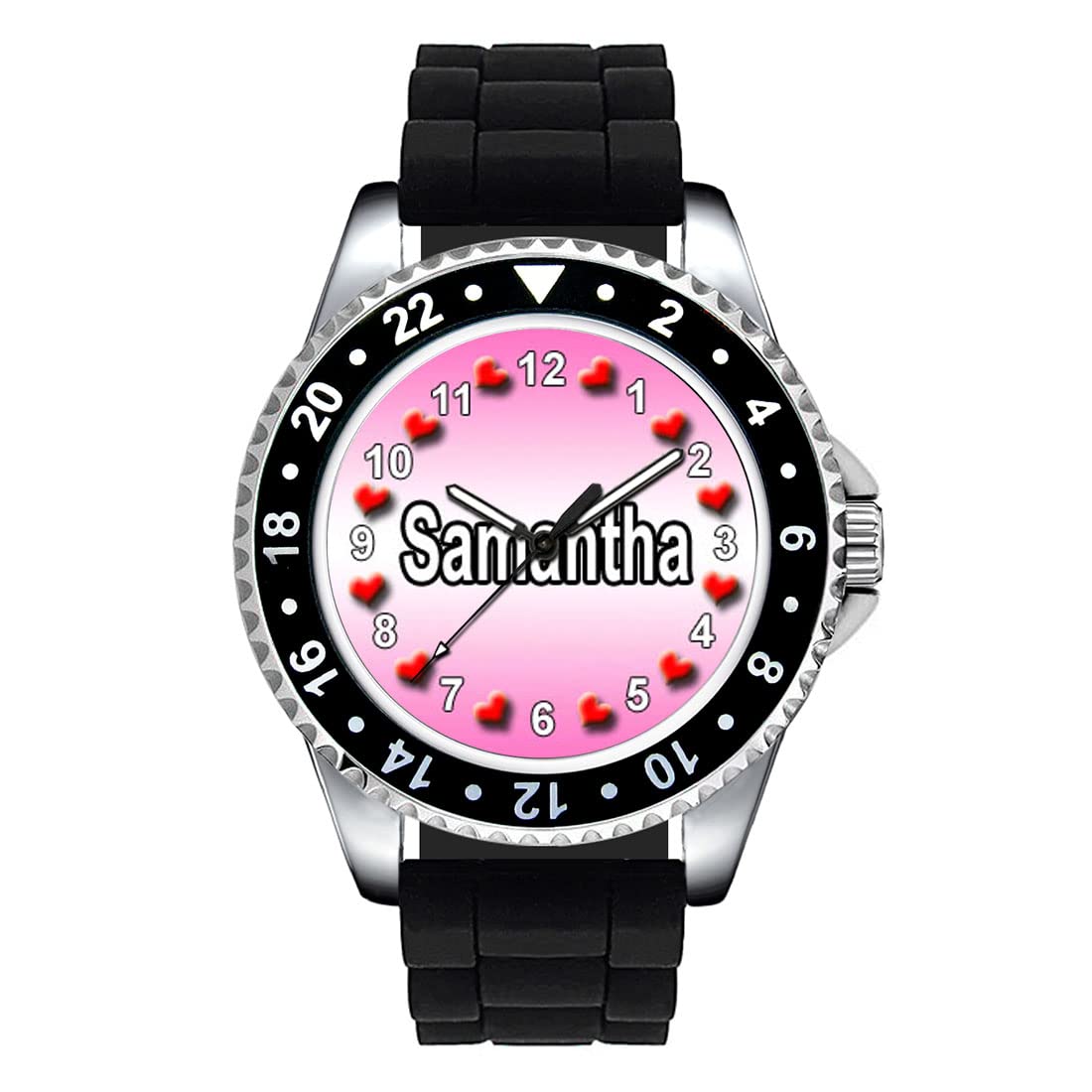 Timest Samantha Unisex Black Silicone Strap Round Analog Quartz Watch SE1015SB - Perfect for Everyday Wear, Office & Casual Outfits