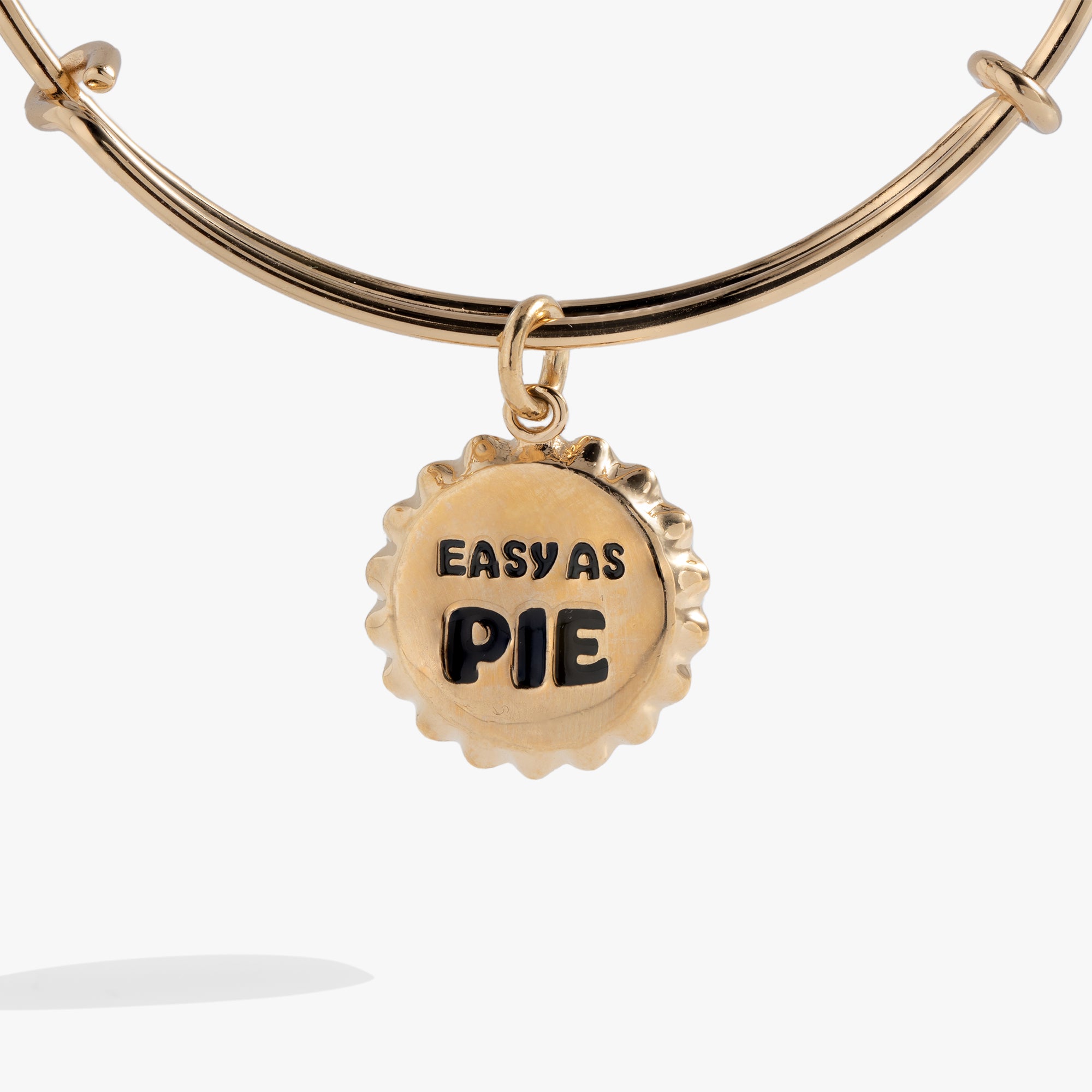 Easy As Pie Charm Bangle - Adjustable Cute Beaded Bracelet for Women & Girls | Perfect for Gifts, Parties & Everyday Wear
