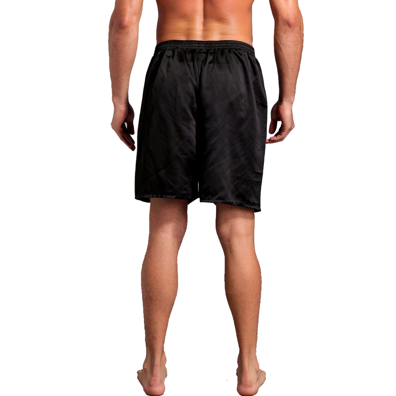 Men's Satin Boxer Shorts - Soft Silky Sleepwear & Lounge Pants - Comfortable for Home, Travel & Beach Vacation