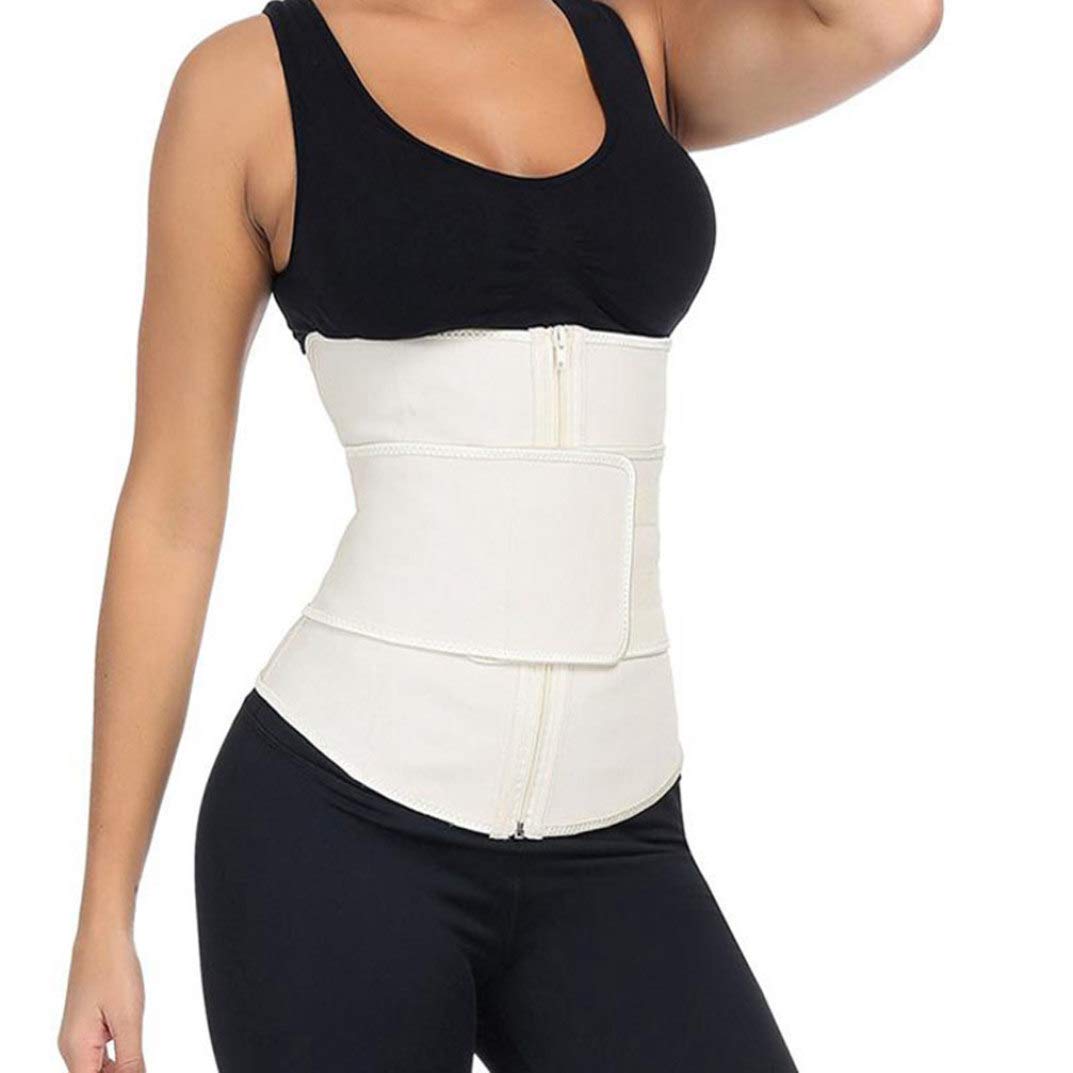 LUCACO Women's Waist Trainer Corset - High Compression Tummy Control Body Shaper Belt with Zipper for Slimming & Posture Support | Perfect for Workouts, Postpartum Recovery and Everyday Shapewear