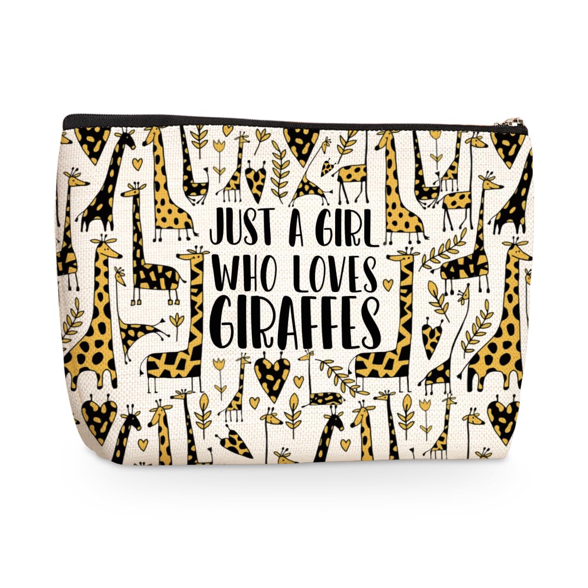 Cute Giraffe Makeup Bag - Waterproof Cosmetic Travel Organizer for Women | Perfect Gift for Animal Lovers, Best Friend, Sister & Coworker | Great for Christmas, Birthday & Travel | Use for Skincare, Makeup & Toiletries Storage