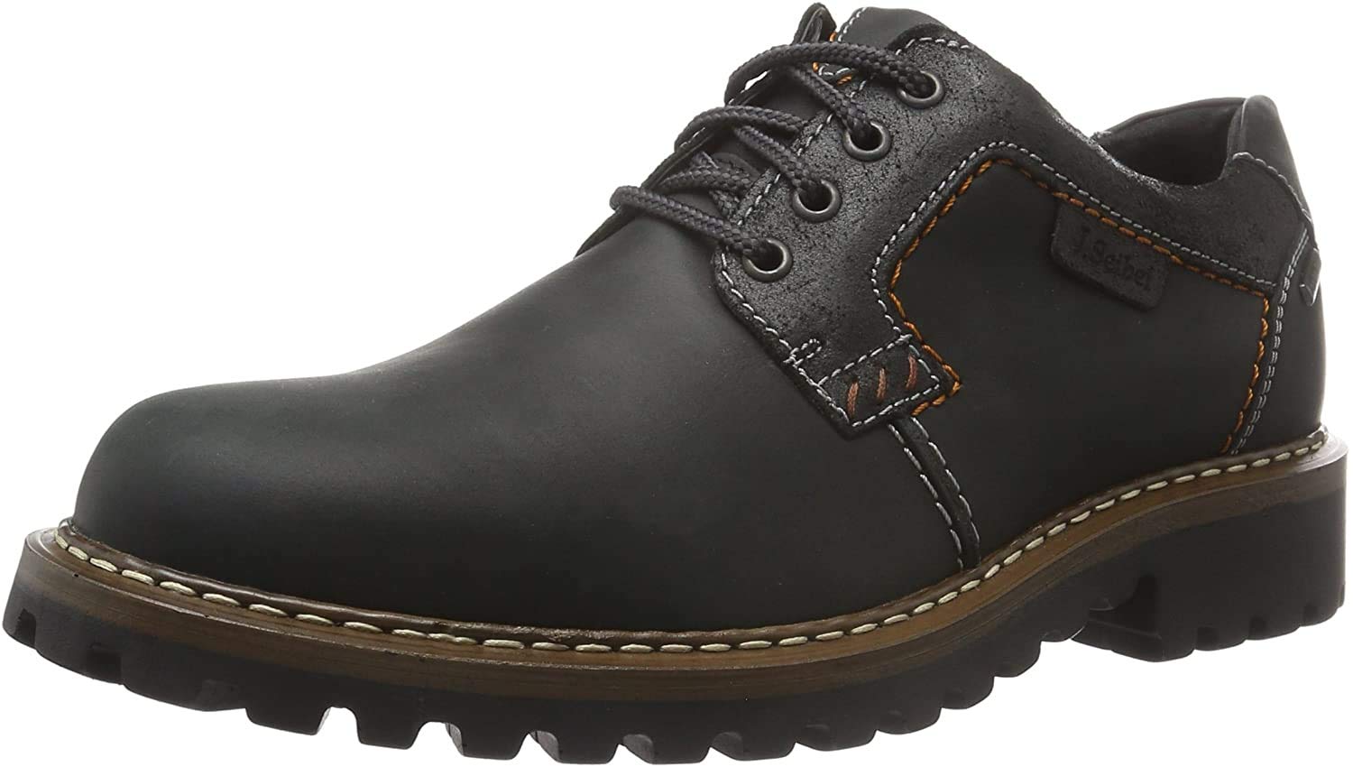 Josef Seibel Men's Chance 08 Waterproof Casual Shoes - Waxed Brown Leather for Outdoor Walking & Rainy Day Comfort