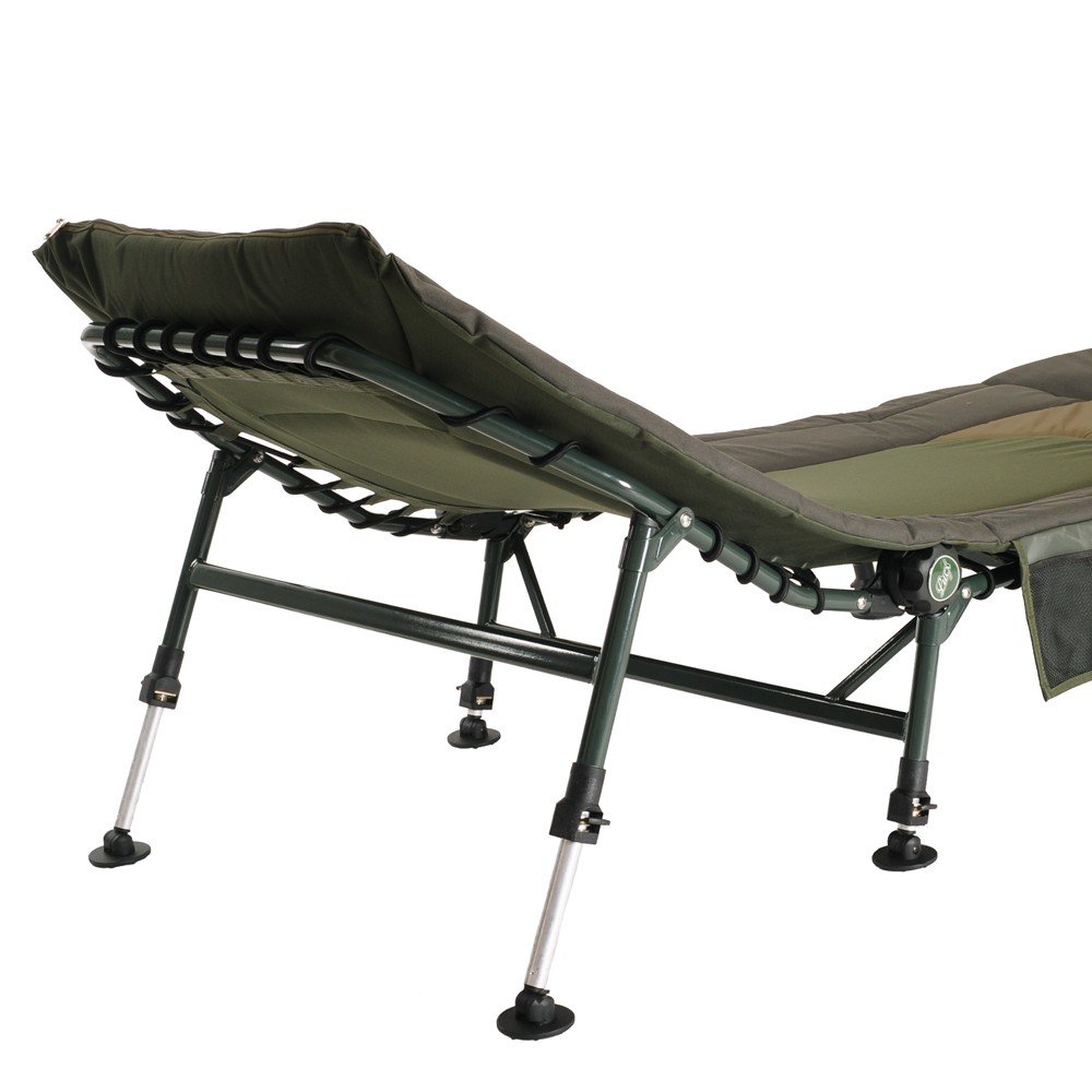 Lucx® XL 8-Leg Fishing Bed Chair - Heavy Duty Angling & Garden Lounge Chair (210x80x33cm) - Perfect for Carp Fishing, Camping & Outdoor Relaxation