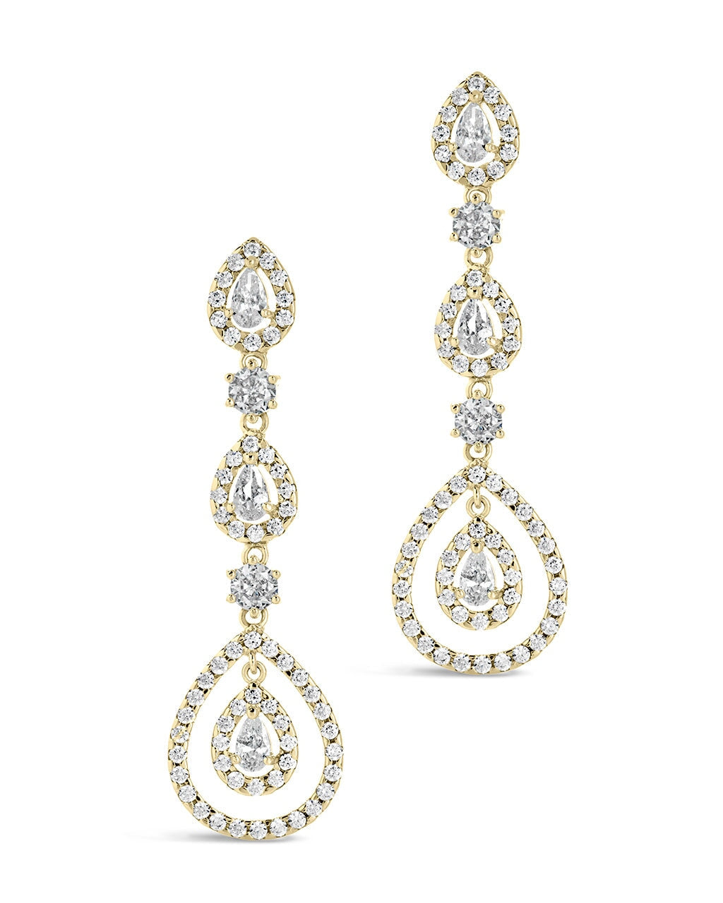 Meryl CZ Drop Earrings for Women – Elegant Cubic Zirconia Dangle Earrings for Party, Wedding & Evening Wear